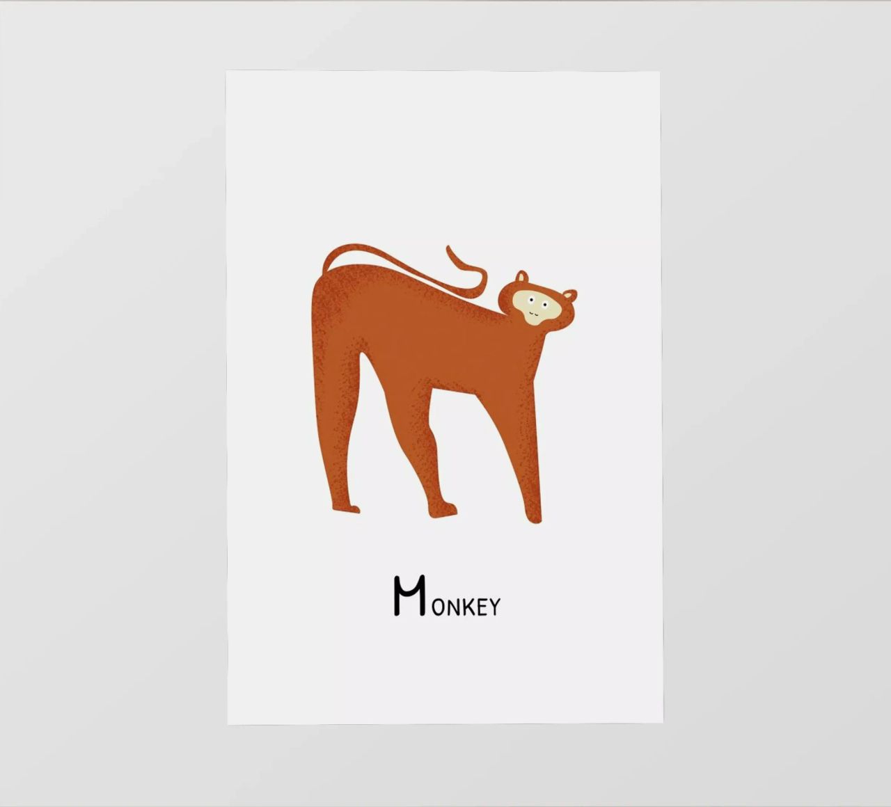 M for Monkey telo in pvc da Little Flourishes