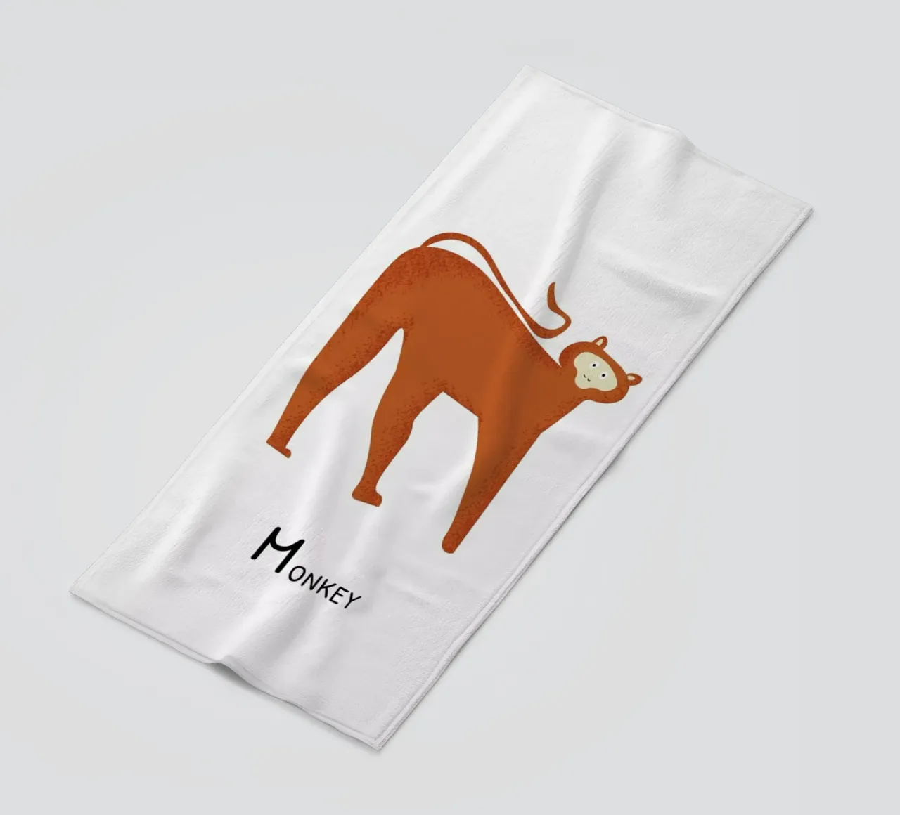 M for Monkey beach towel by Little Flourishes