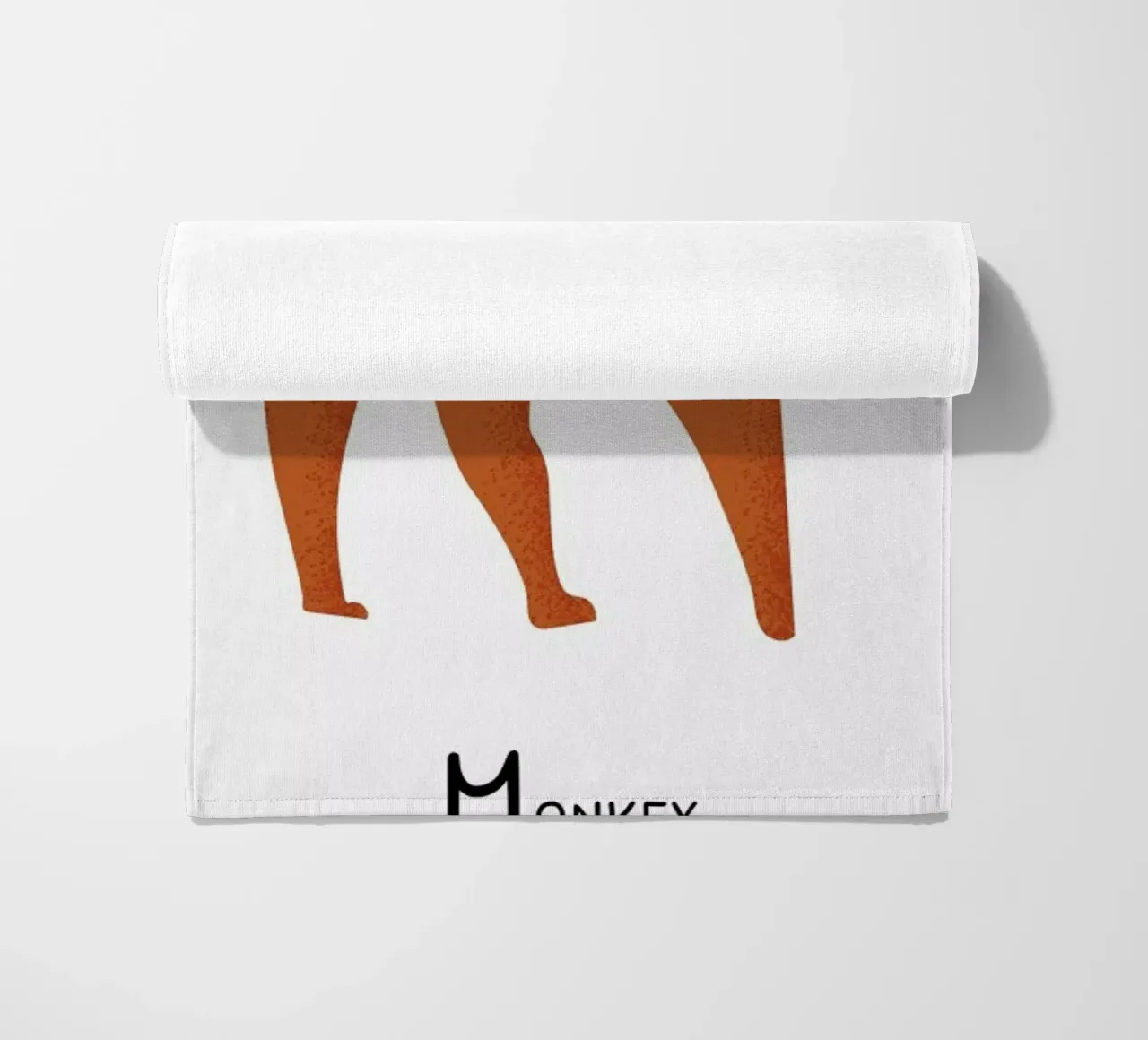 M for Monkey beach towel by Little Flourishes