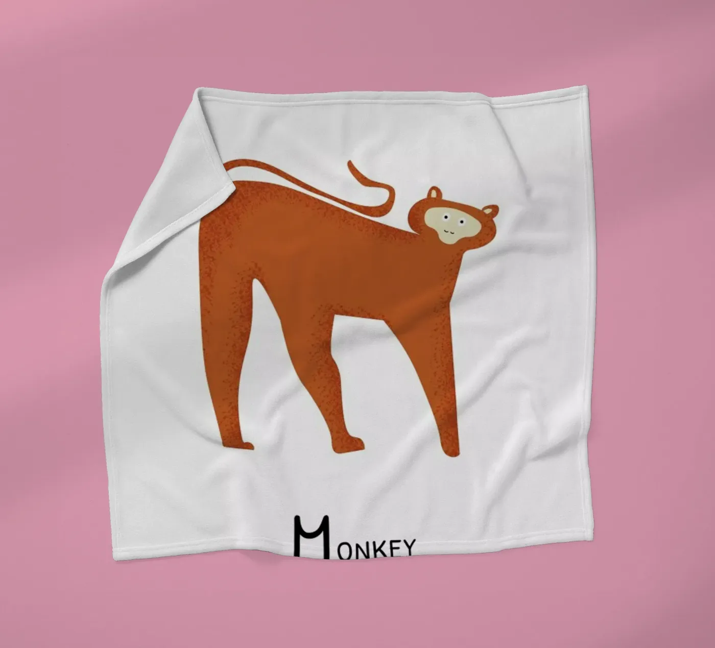 M for Monkey Fleecedecke von Little Flourishes