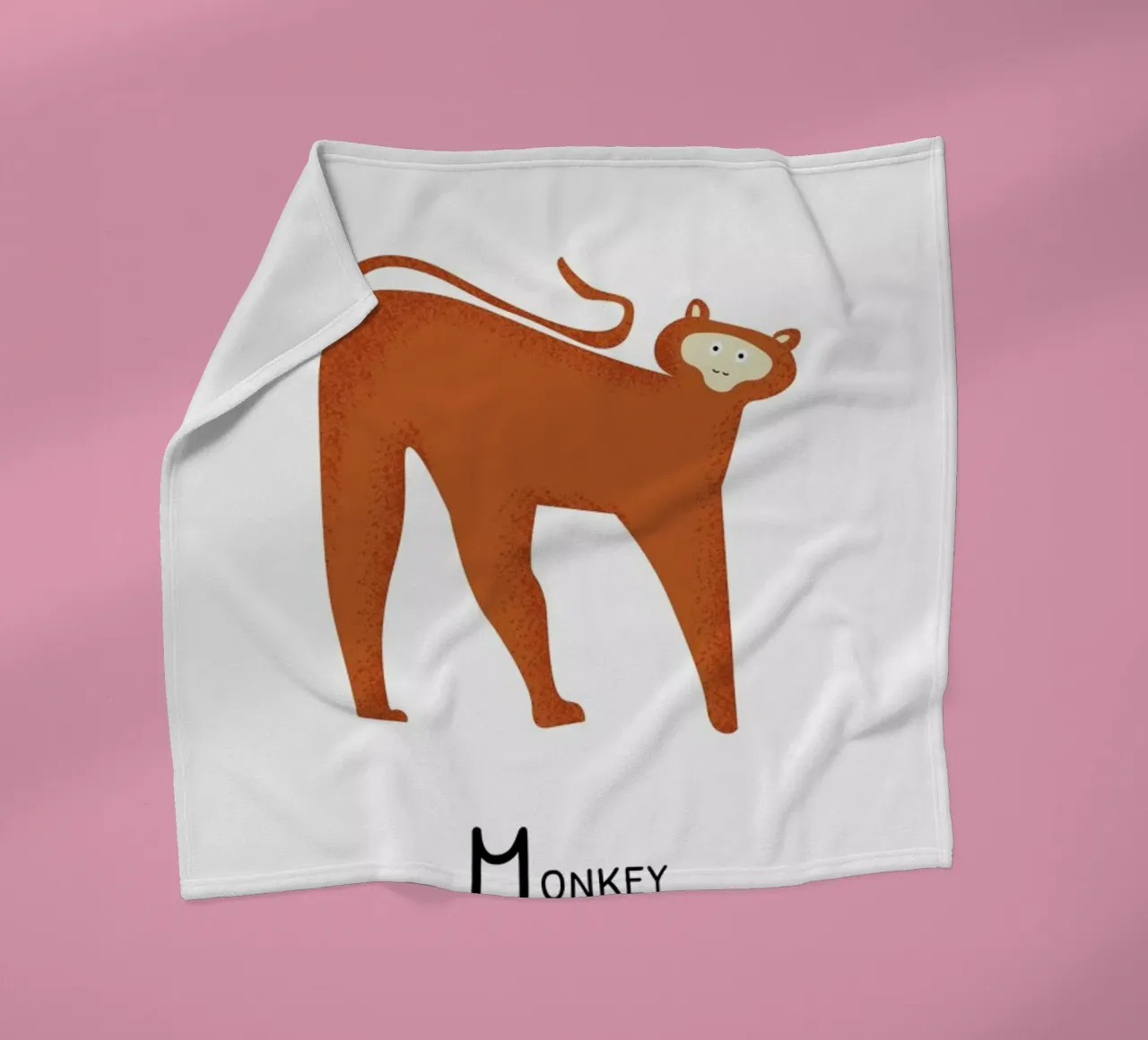 M for Monkey Fleecedecke von Little Flourishes