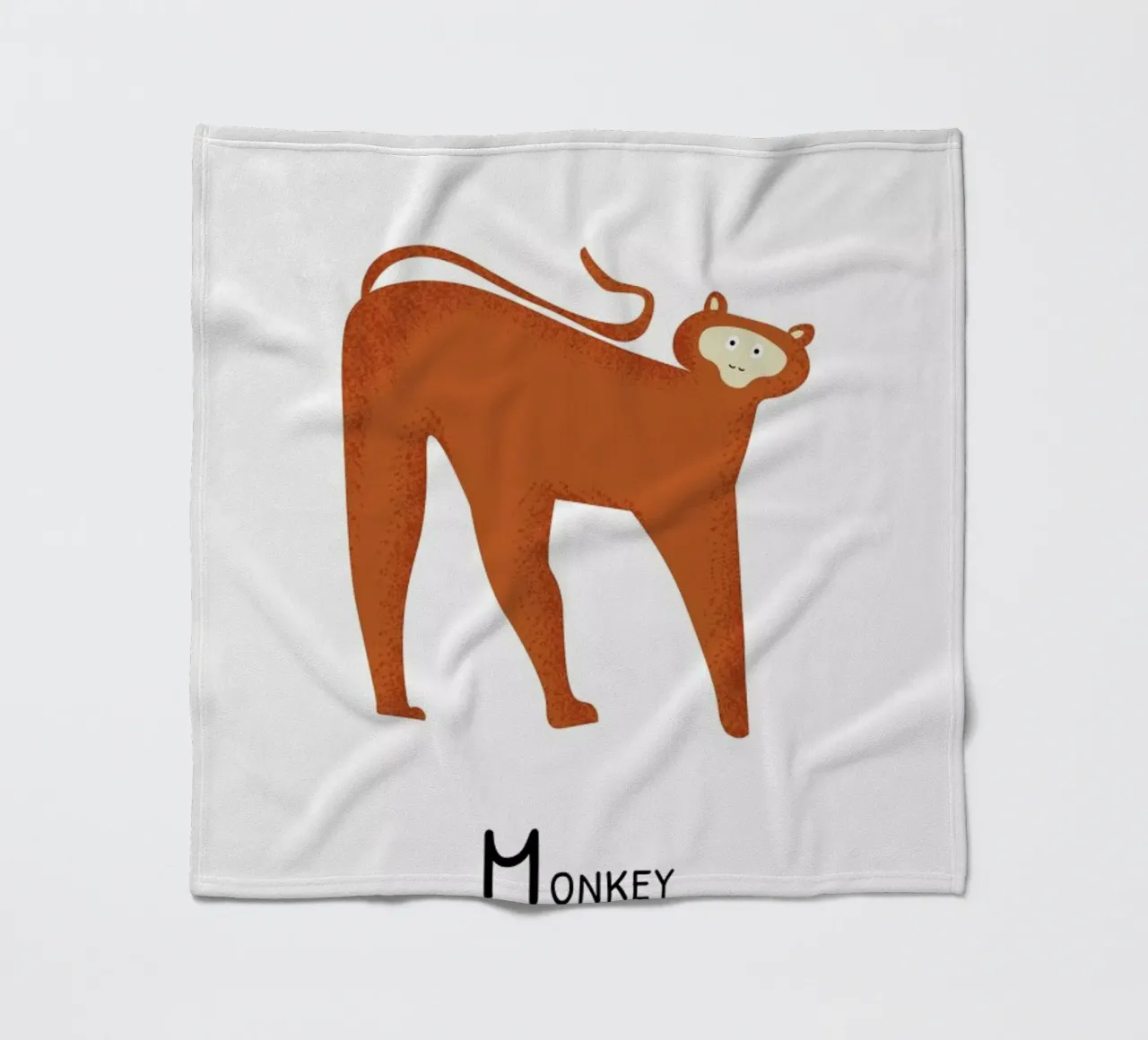 M for Monkey coperta in pile da Little Flourishes