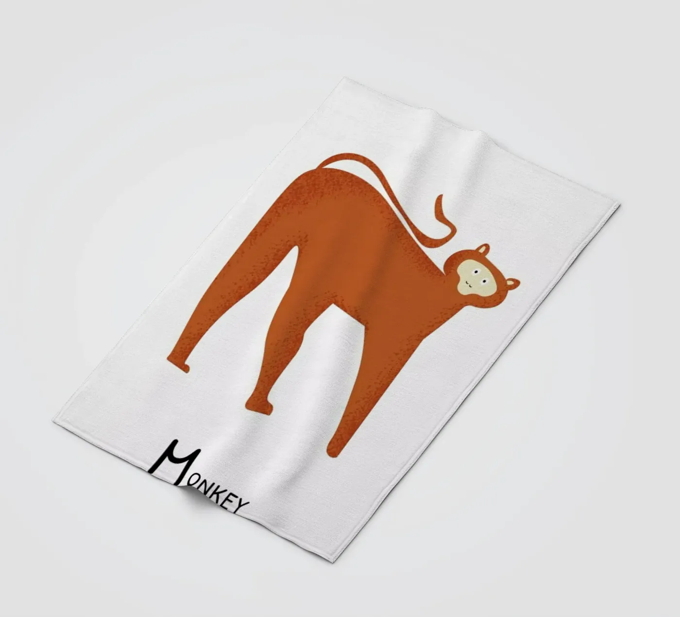 M for Monkey Fleecedecke von Little Flourishes