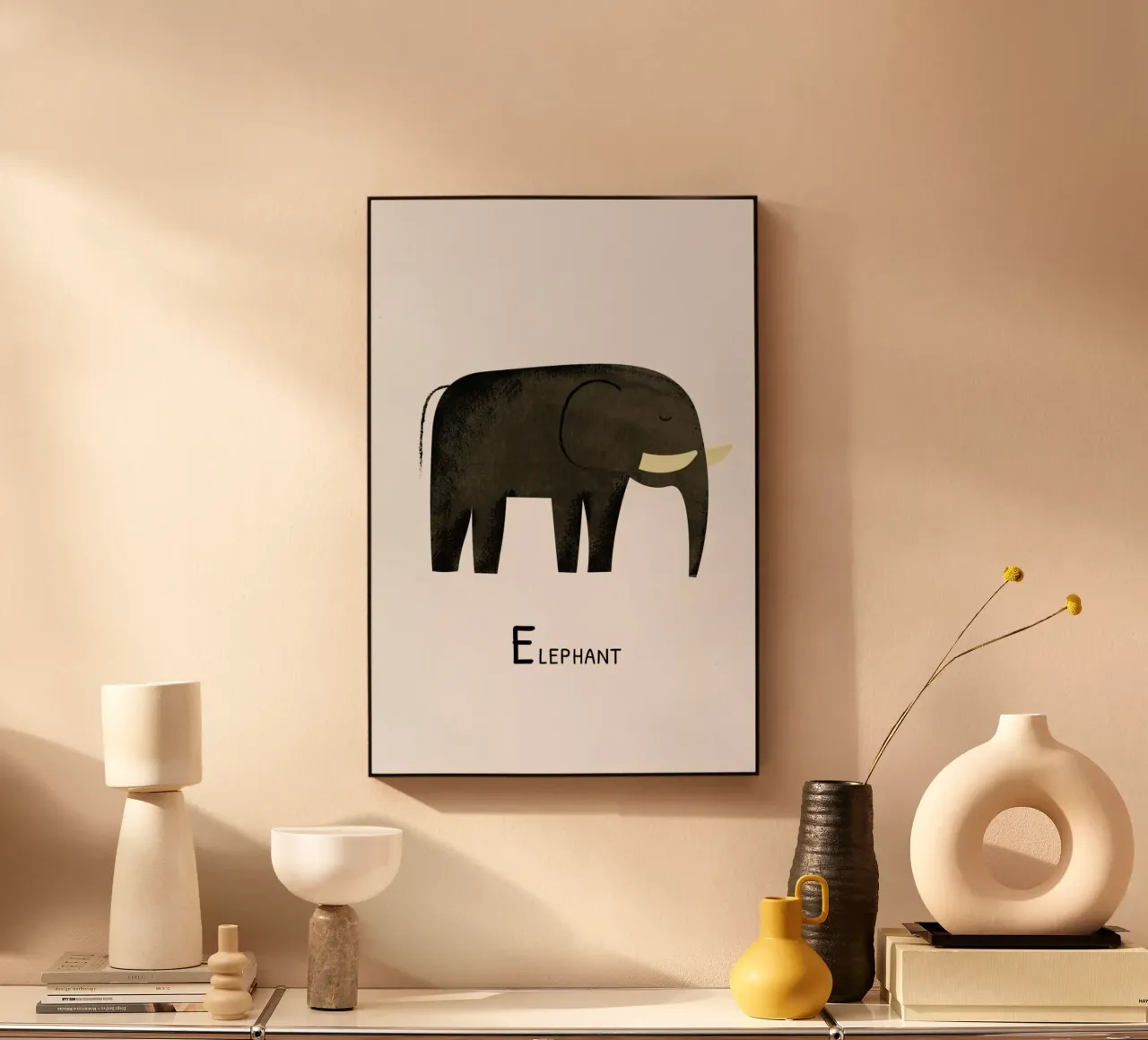 Elephant acrylic glass by Little Flourishes