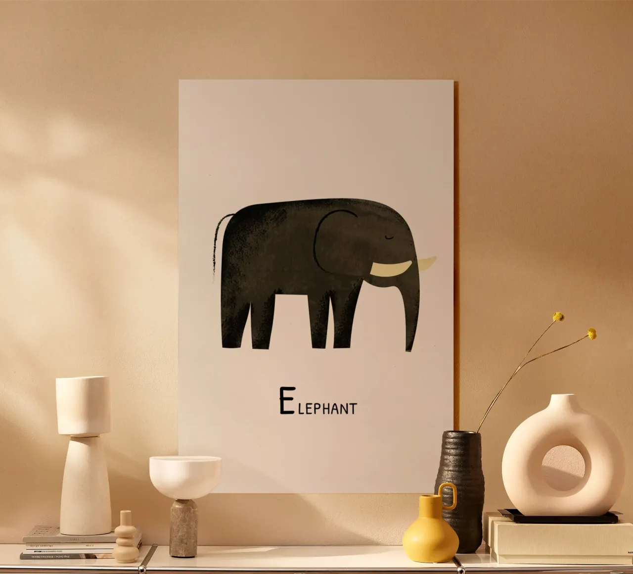 Elephant acrylic glass by Little Flourishes