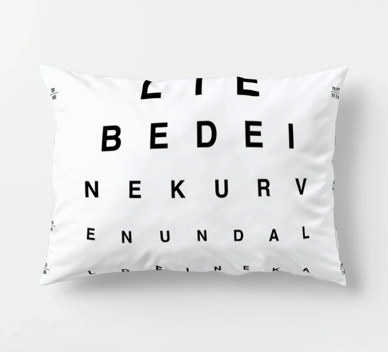 Eye Chart Ich Liebe Dich cuscino da daylight design studio