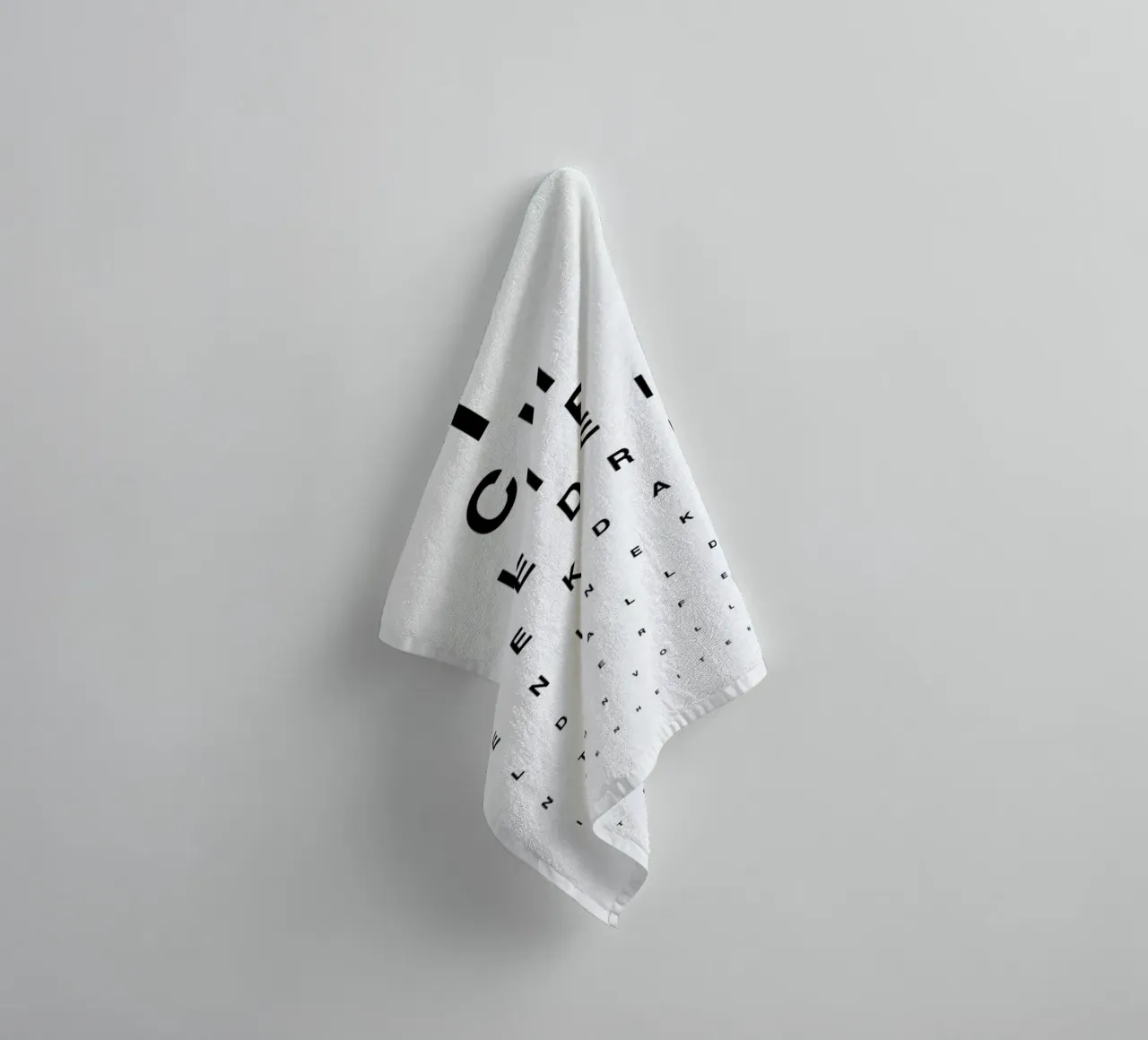 Eye Chart Ich Liebe Dich asciugamano da bagno da daylight design studio