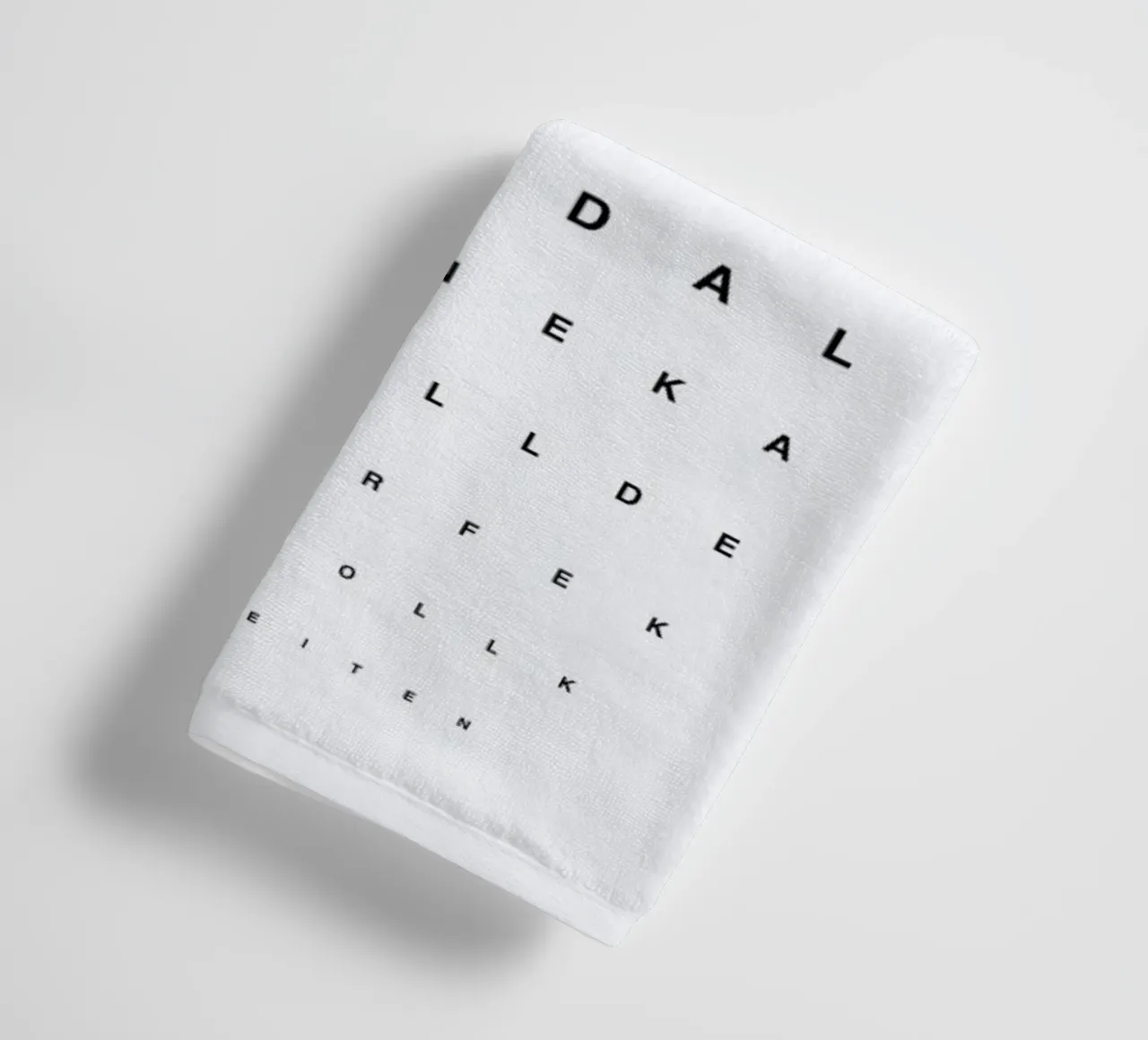 Eye Chart Ich Liebe Dich asciugamano da bagno da daylight design studio