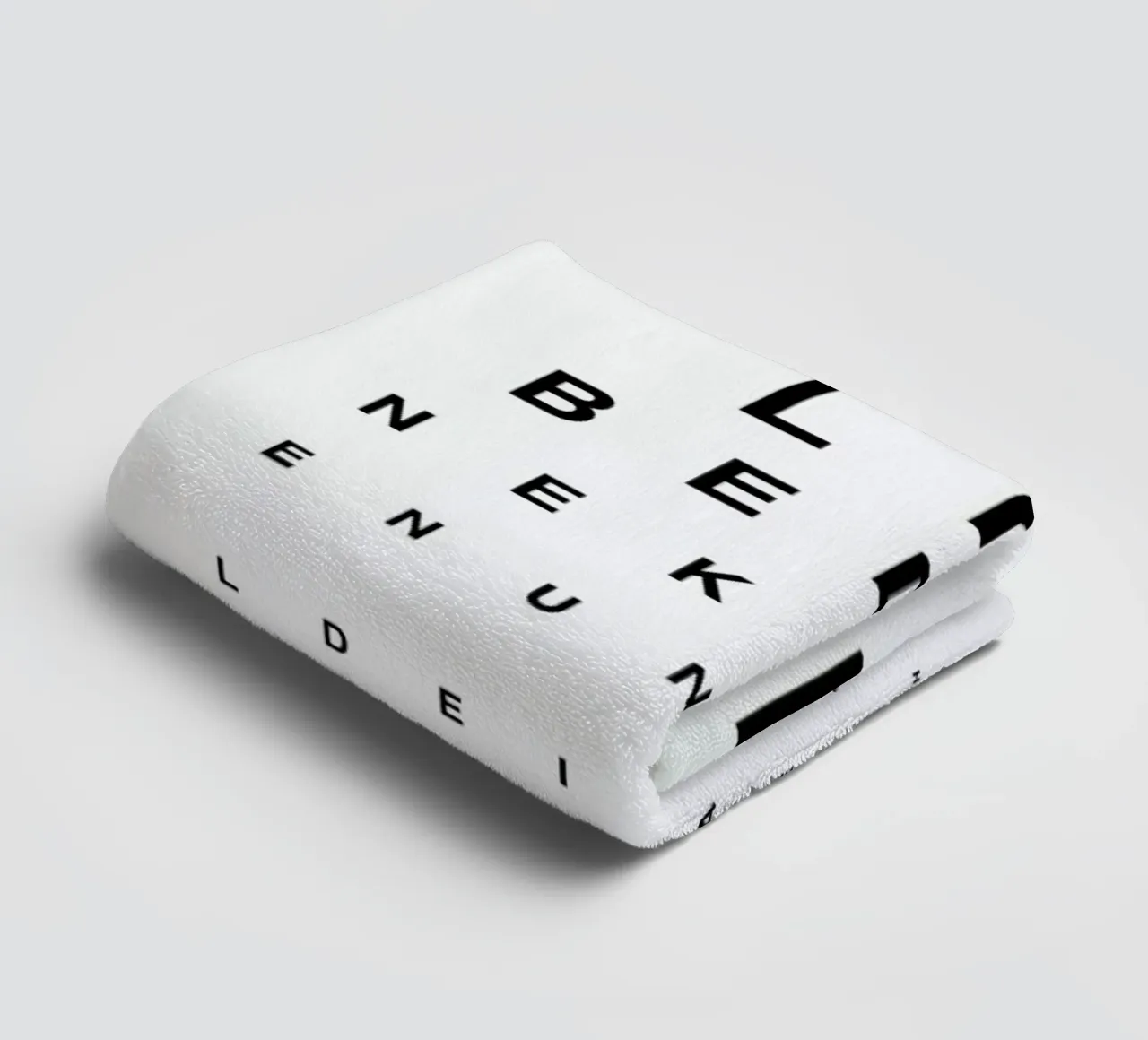 Eye Chart Ich Liebe Dich asciugamano da bagno da daylight design studio
