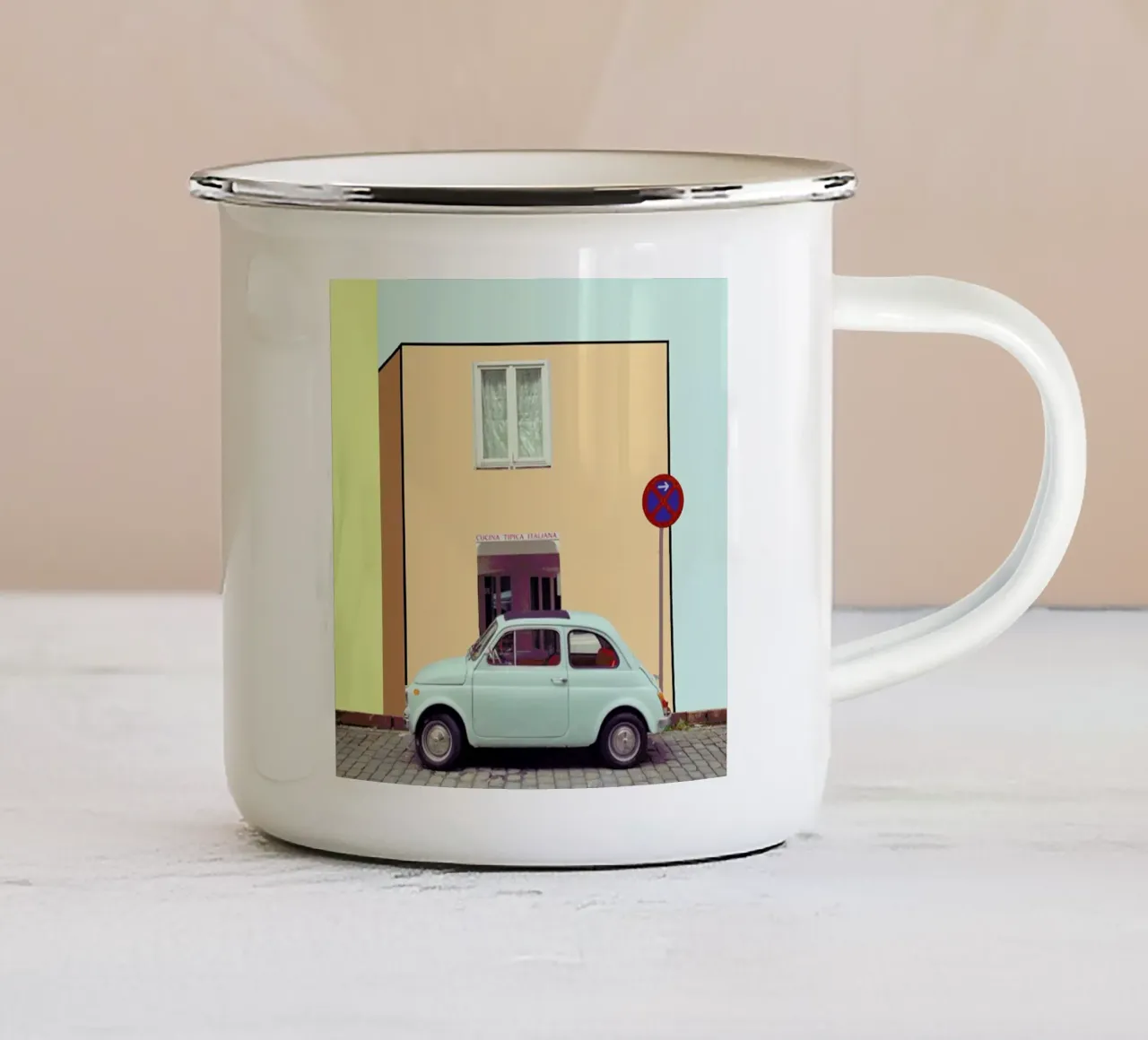 the italian's paradox enamel mug by FinnanoFenno