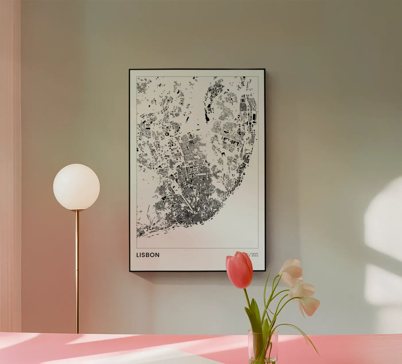 Lisbon Acryl-Glas von The Cartography Collection