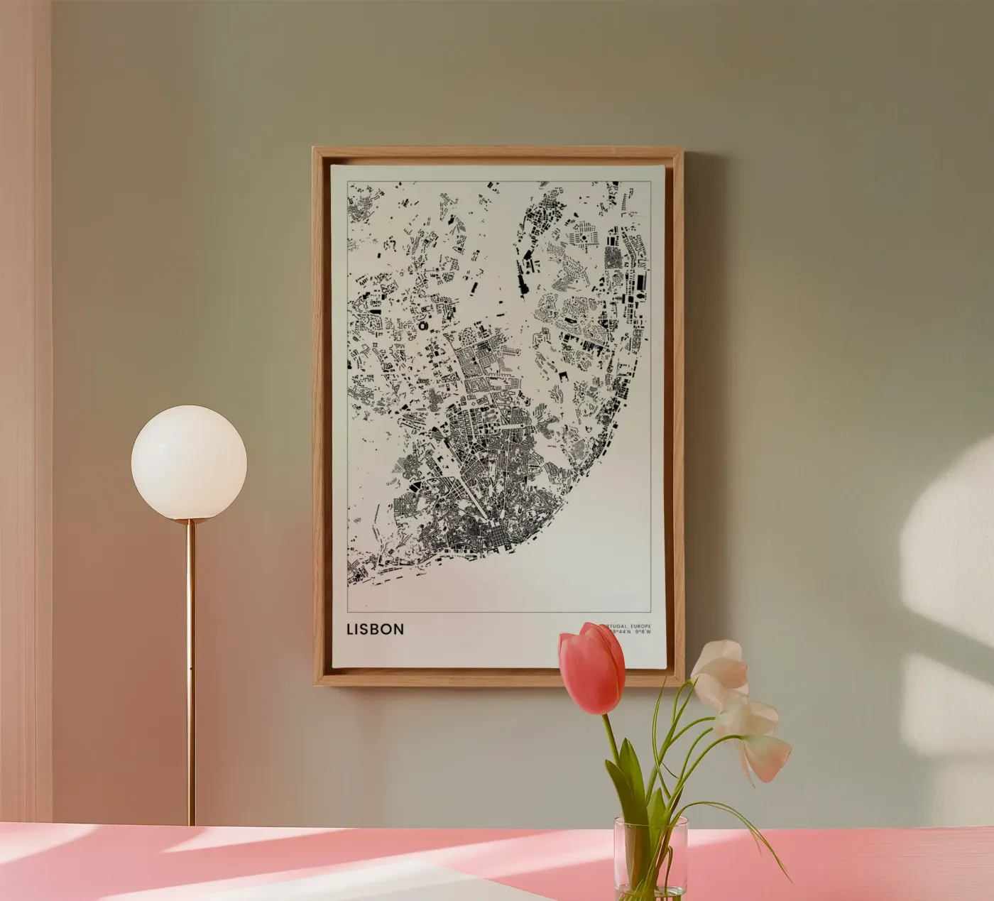 Lisbon tela da The Cartography Collection