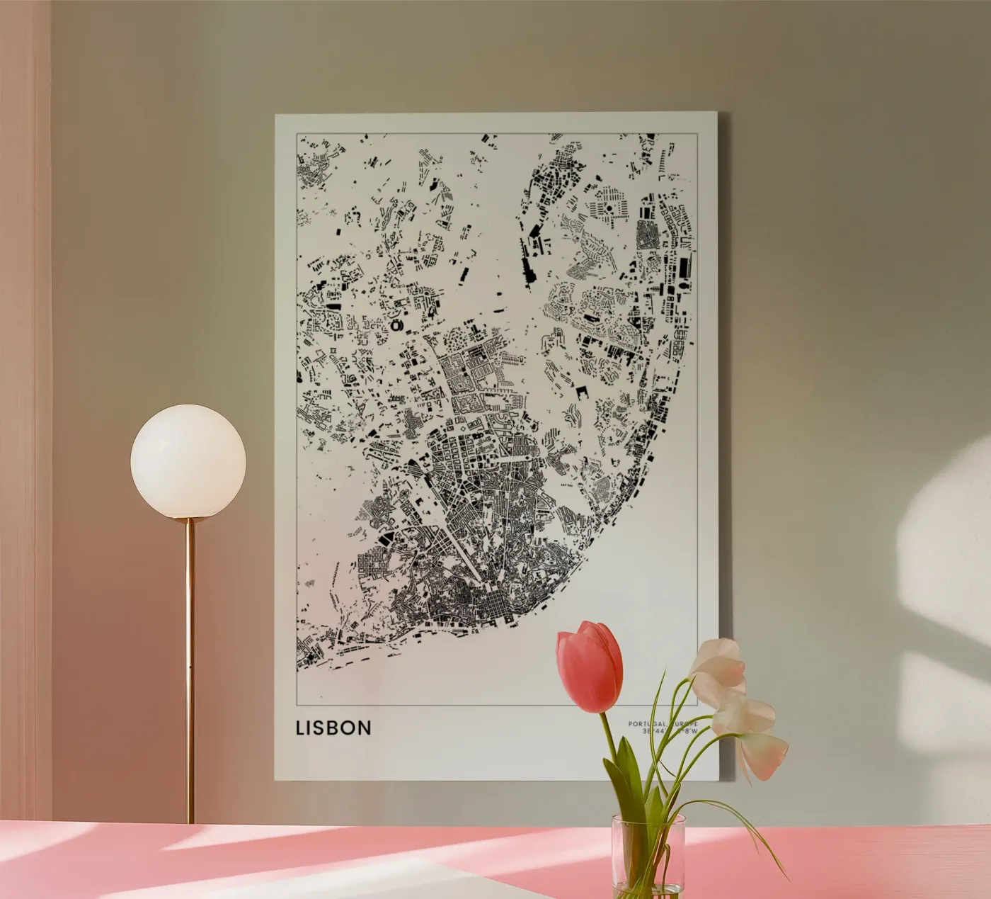 Lisbon tela da The Cartography Collection