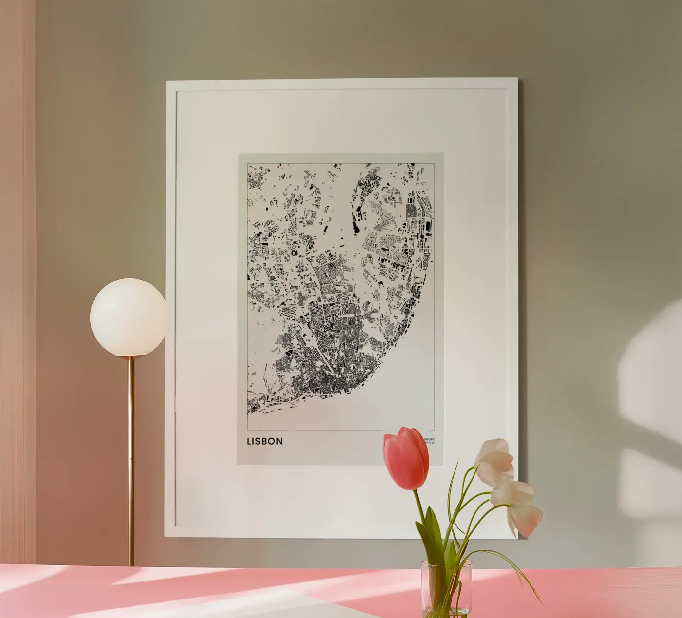 Lisbon Poster von The Cartography Collection