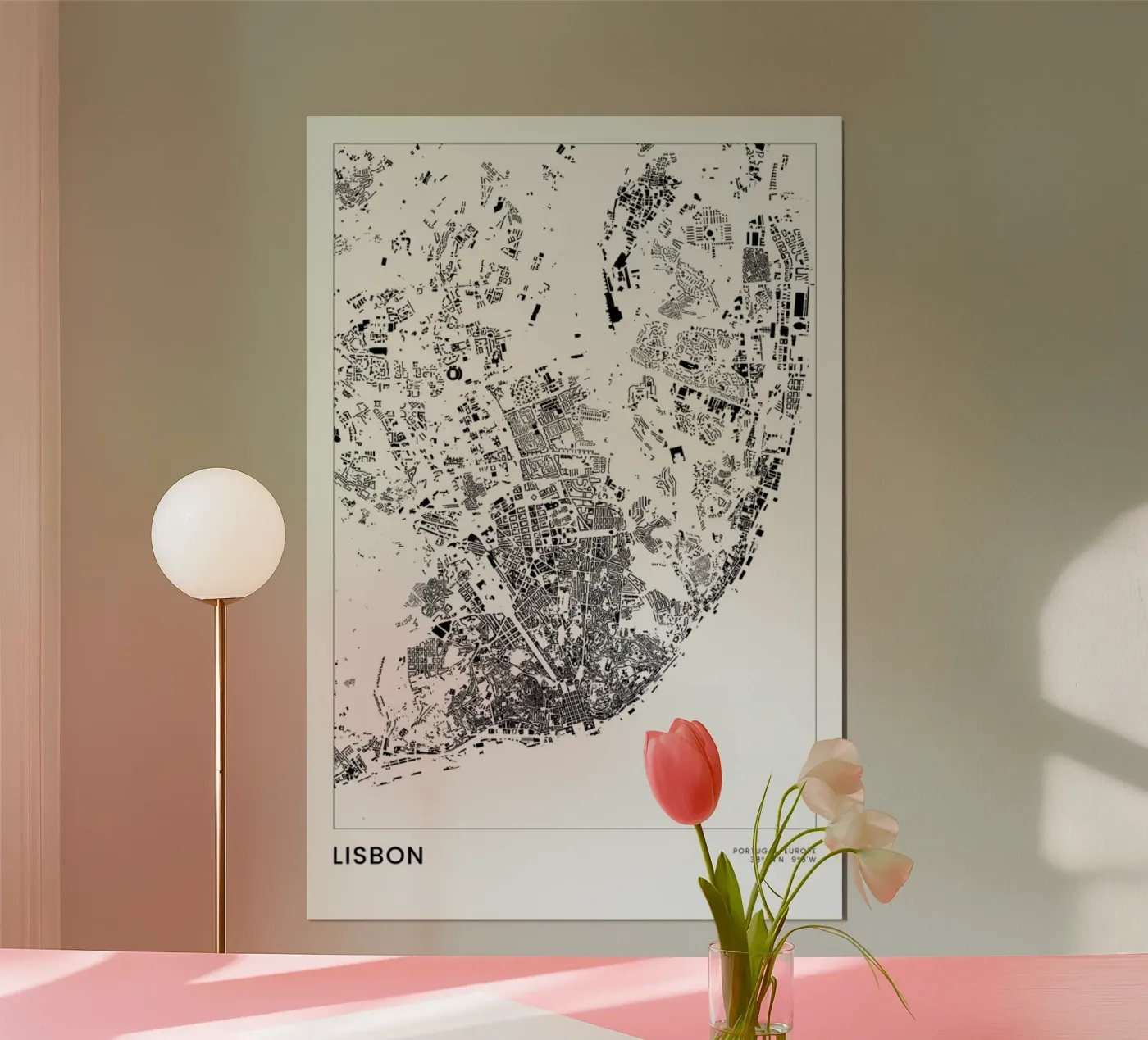 Lisbon Poster von The Cartography Collection
