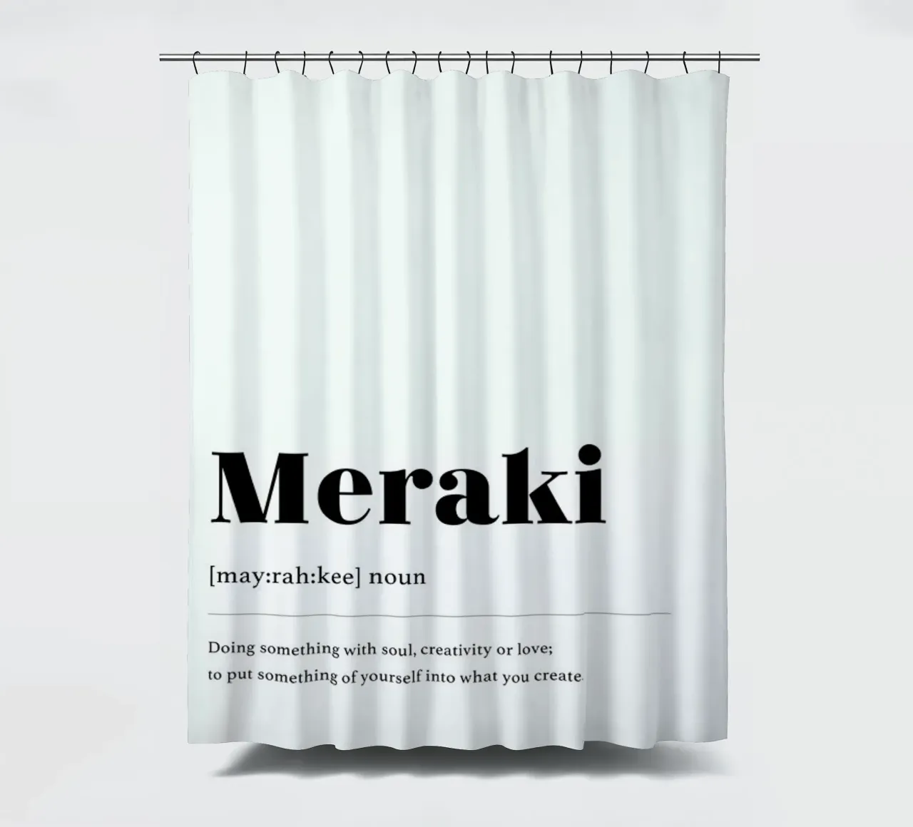 Meraki shower curtain by daylight design studio
