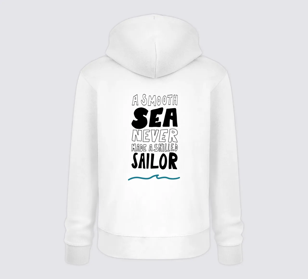 Smooth Sea Mutmacher Poster mit Wellen Icon, starker Message felpa con cappuccio da LIMITED EDITION LETTERS