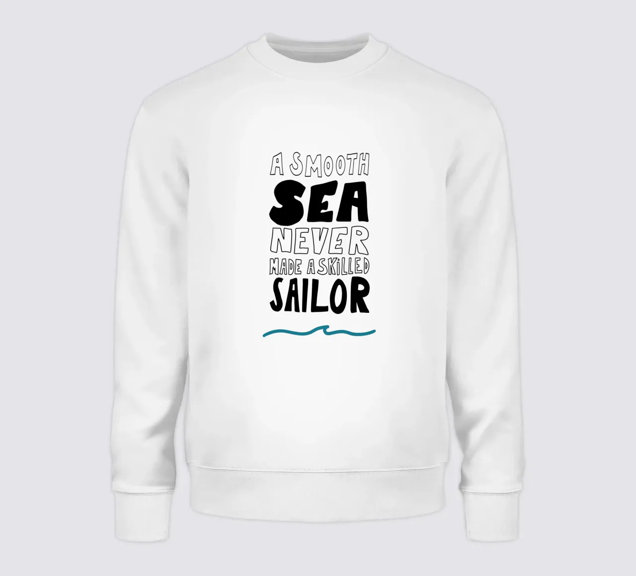 Smooth Sea Mutmacher Poster mit Wellen Icon, starker Message felpa da LIMITED EDITION LETTERS