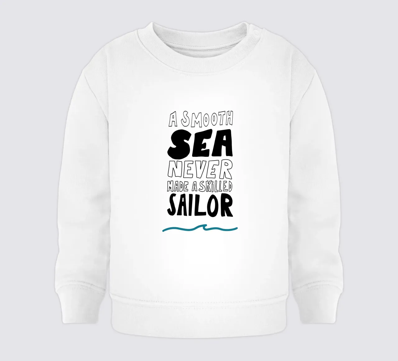 Smooth Sea Mutmacher Poster mit Wellen Icon, starker Message felpa neonato da LIMITED EDITION LETTERS