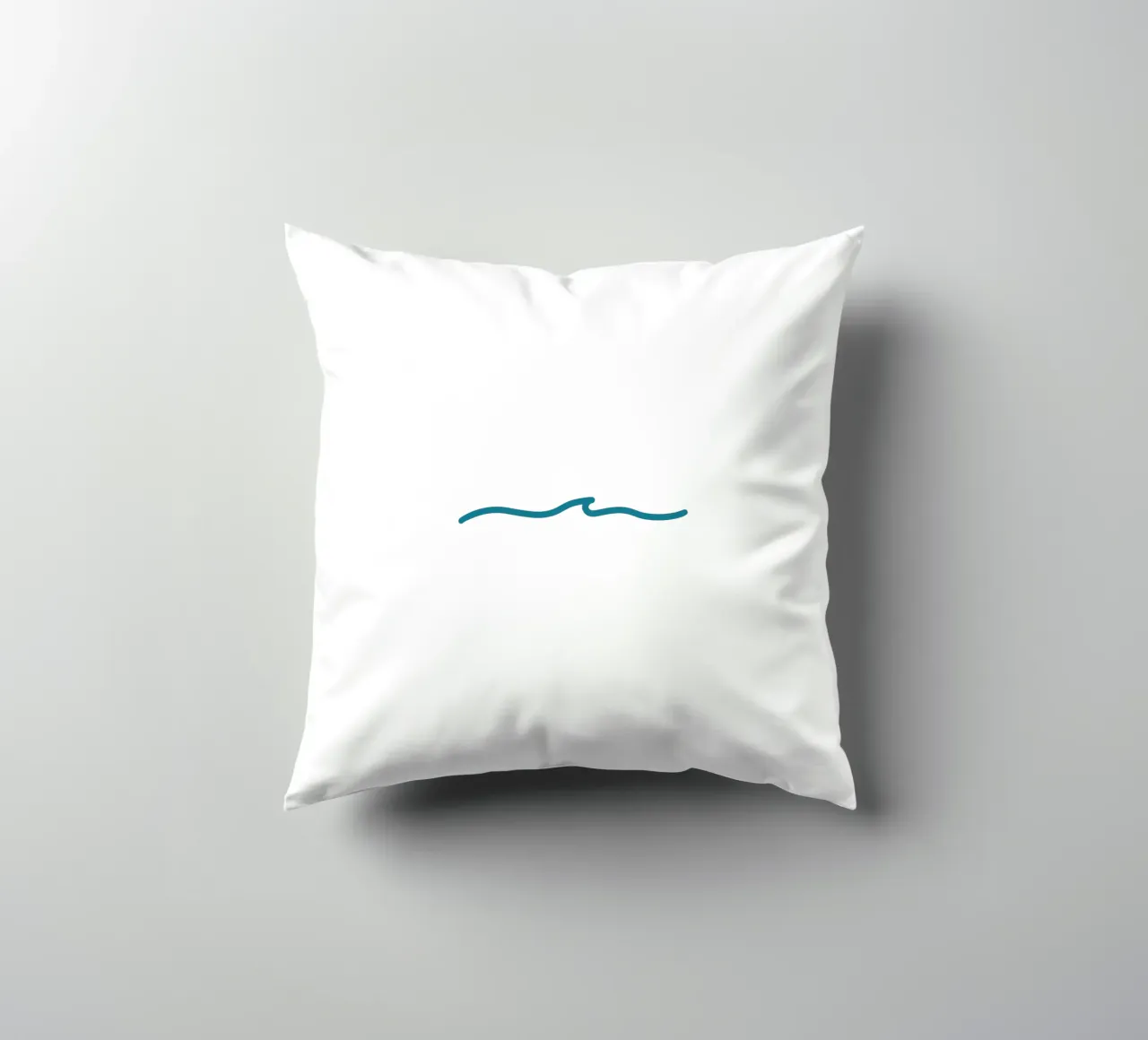 Smooth Sea Mutmacher Poster mit Wellen Icon, starker Message cuscino da LIMITED EDITION LETTERS