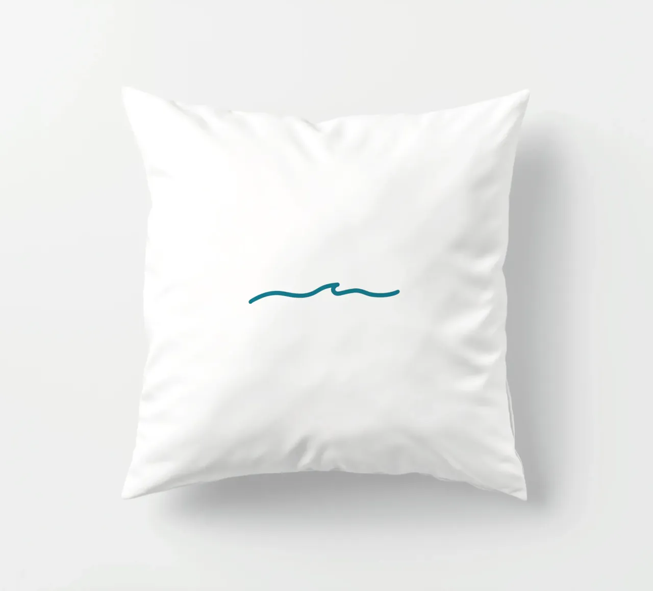 Smooth Sea Mutmacher Poster mit Wellen Icon, starker Message cuscino da LIMITED EDITION LETTERS
