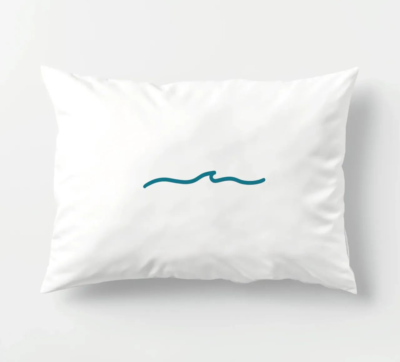 Smooth Sea Mutmacher Poster mit Wellen Icon, starker Message cuscino da LIMITED EDITION LETTERS