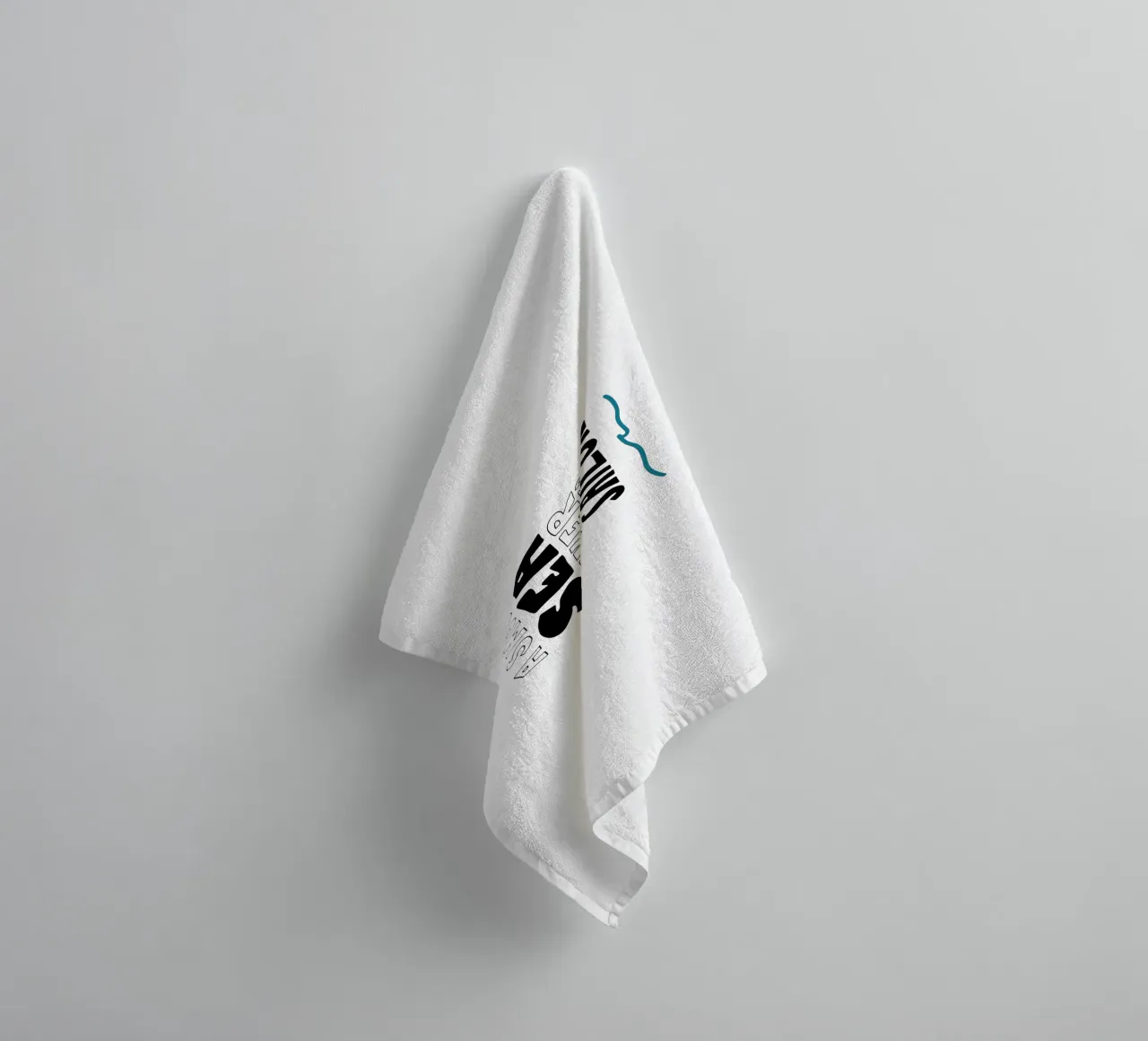 Smooth Sea Mutmacher Poster mit Wellen Icon, starker Message asciugamano da bagno da LIMITED EDITION LETTERS