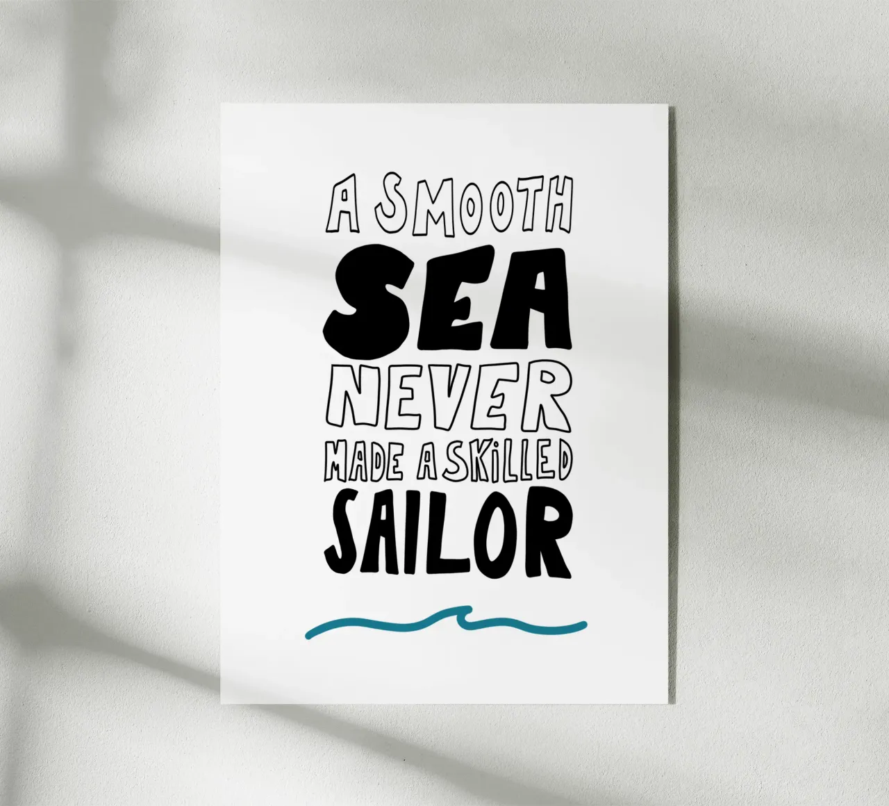 Smooth Sea Mutmacher Poster mit Wellen Icon, starker Message plexiglass da LIMITED EDITION LETTERS