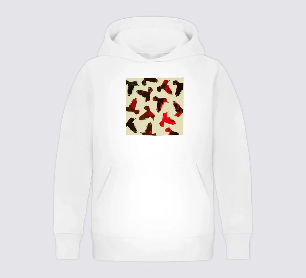 Birds 2 – Red felpa bambino con cappuccio da Elisabeth Fredriksson