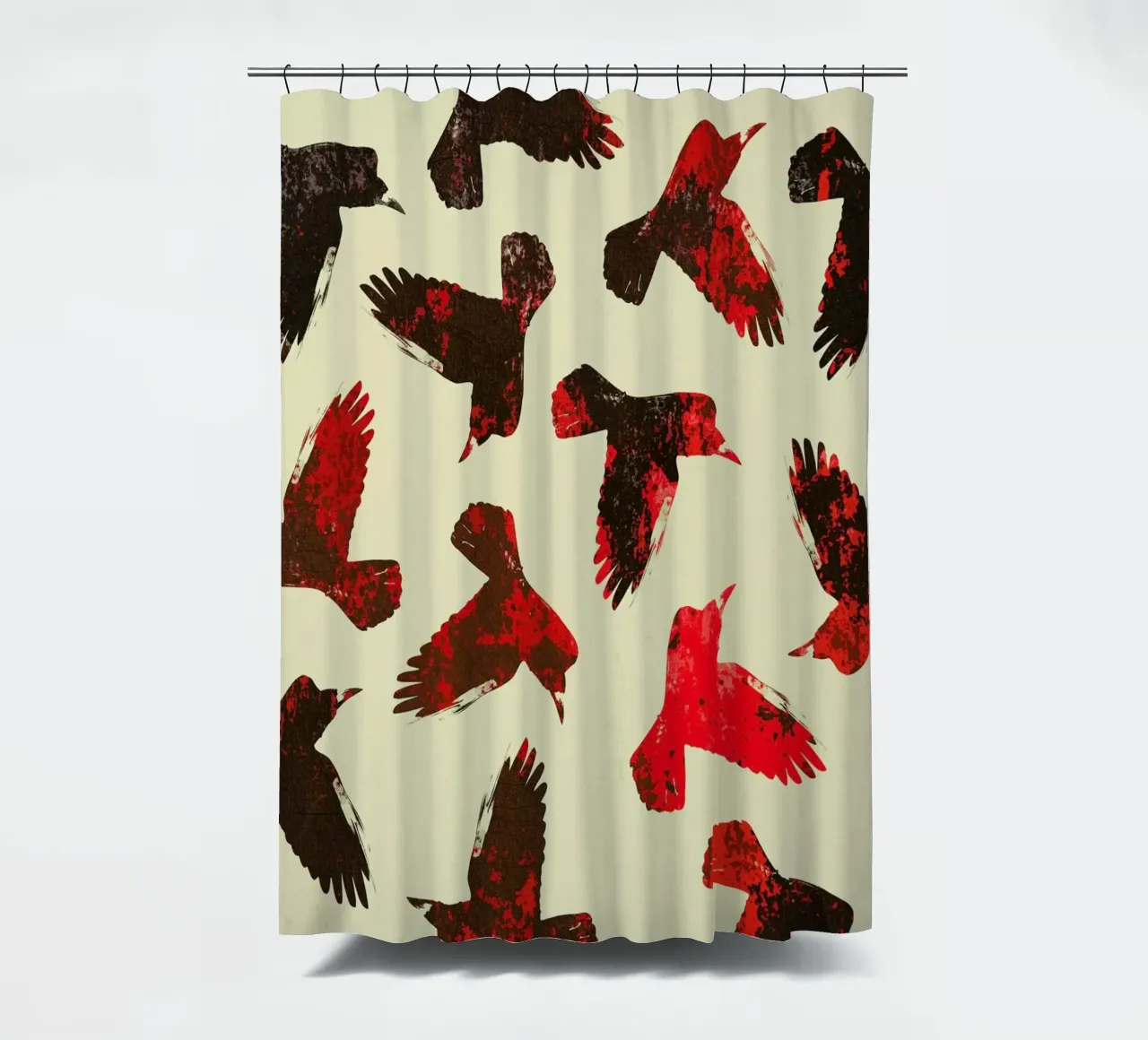 Birds 2 – Red tenda da doccia da Elisabeth Fredriksson