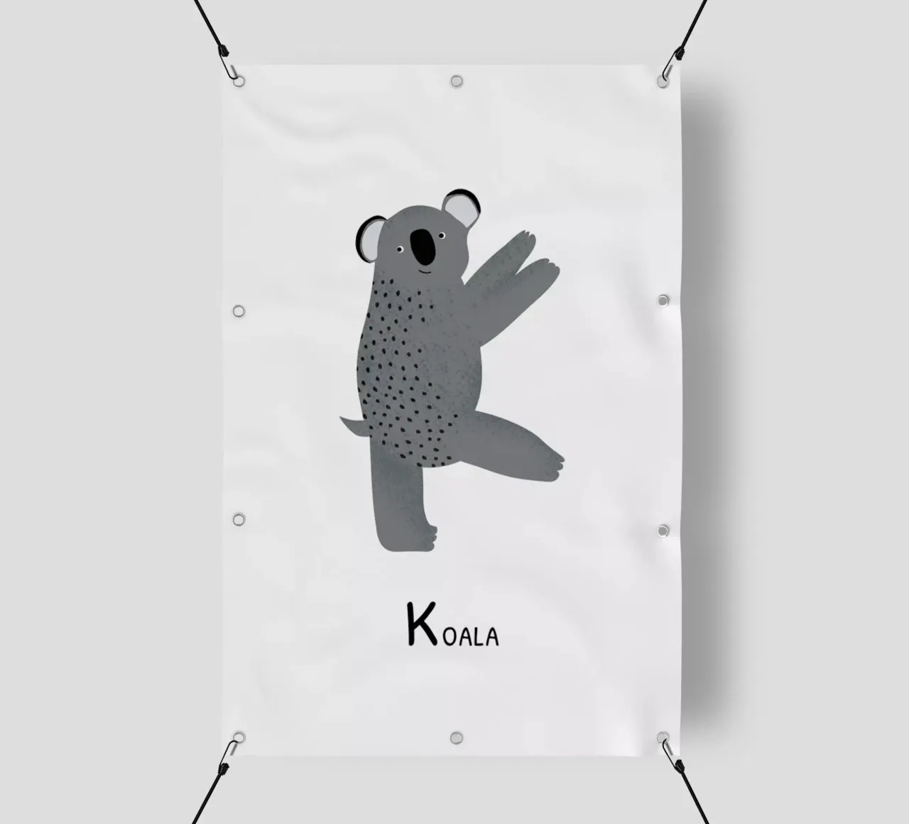 K for Koala telo in pvc da Little Flourishes