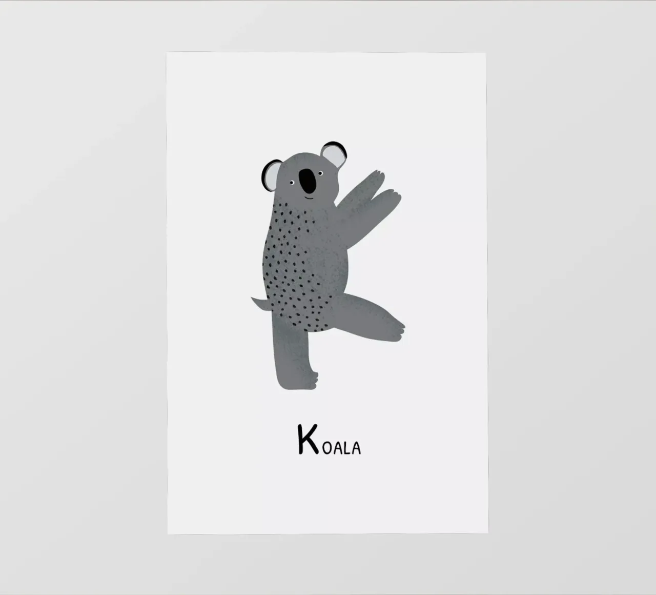 K for Koala telo in pvc da Little Flourishes