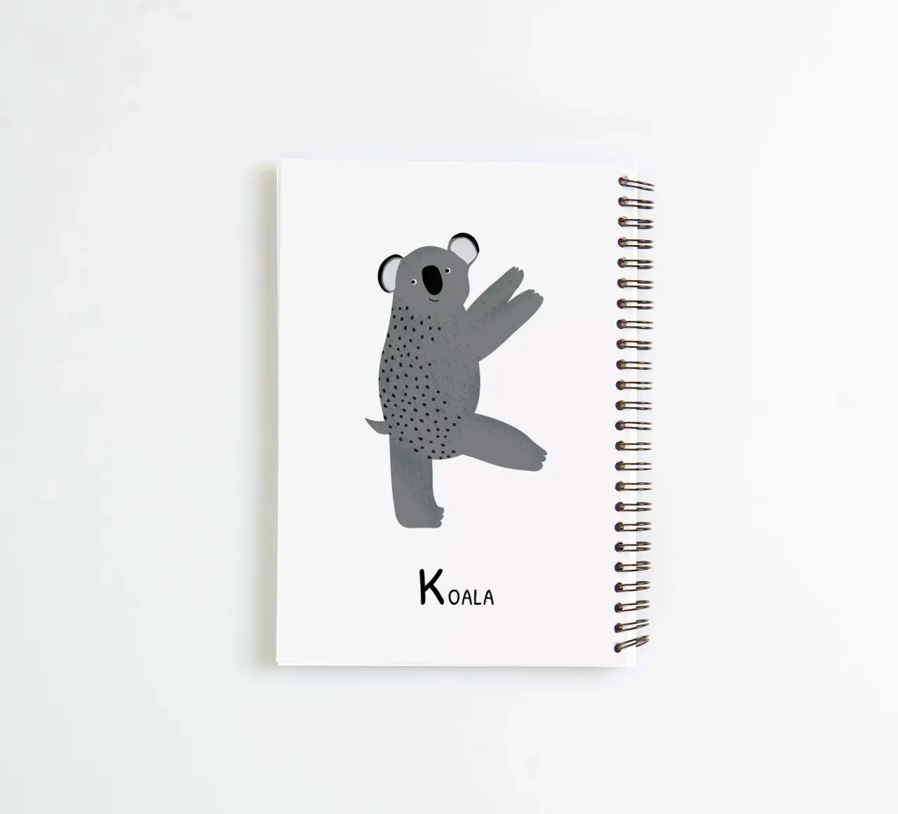 K for Koala carnet à spirale de Little Flourishes