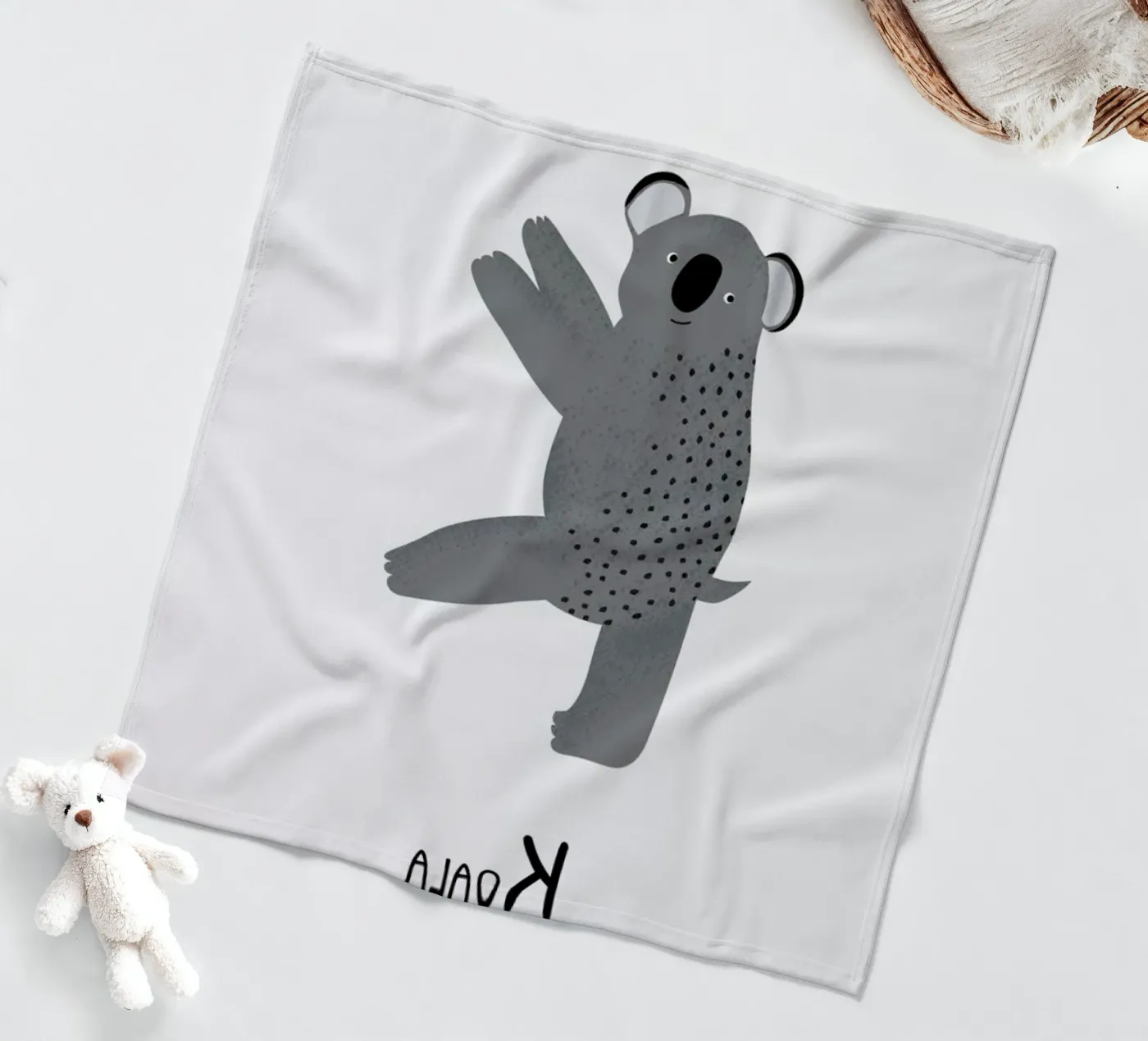 K for Koala Fleecedecke von Little Flourishes