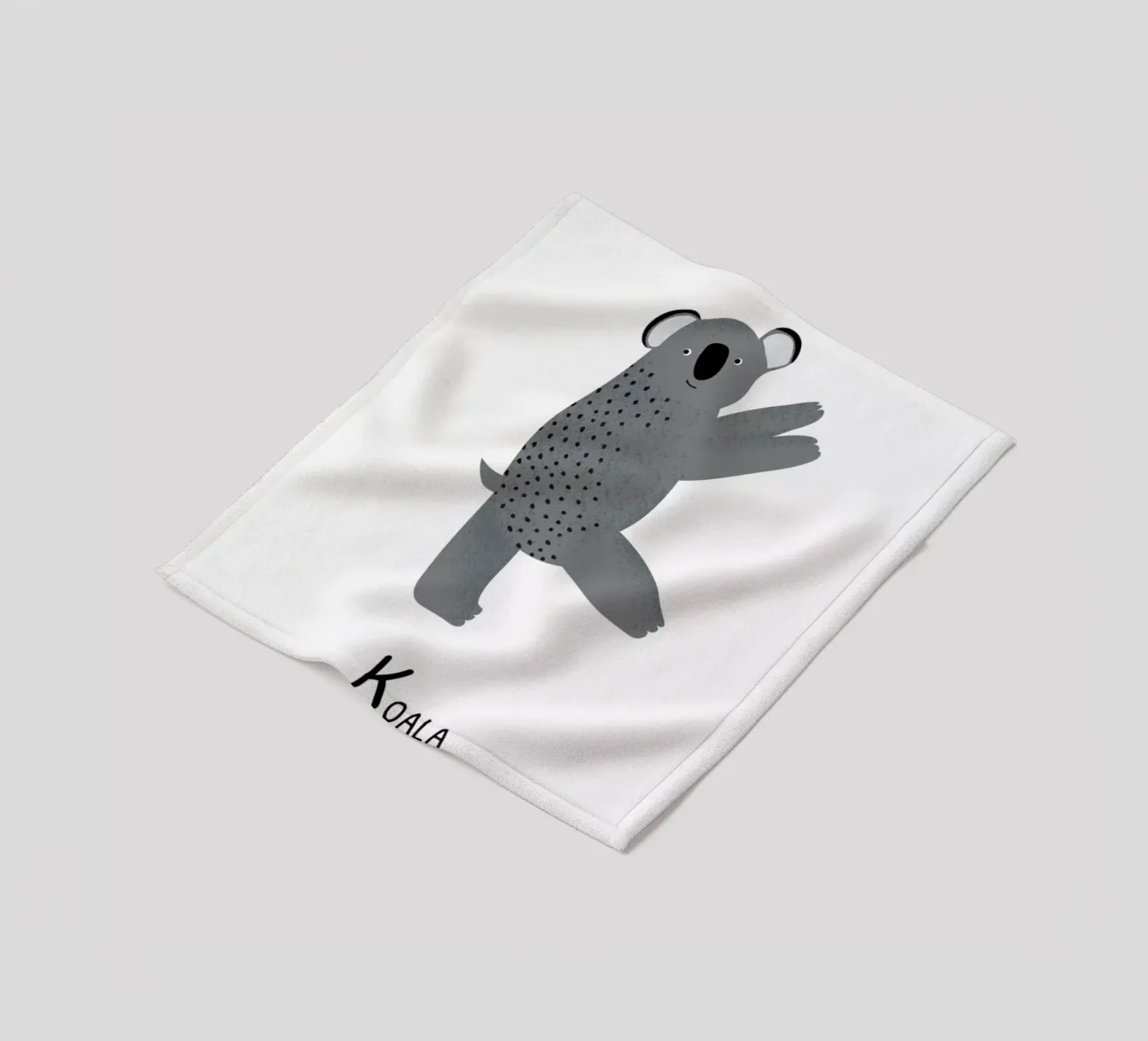 K for Koala Fleecedecke von Little Flourishes