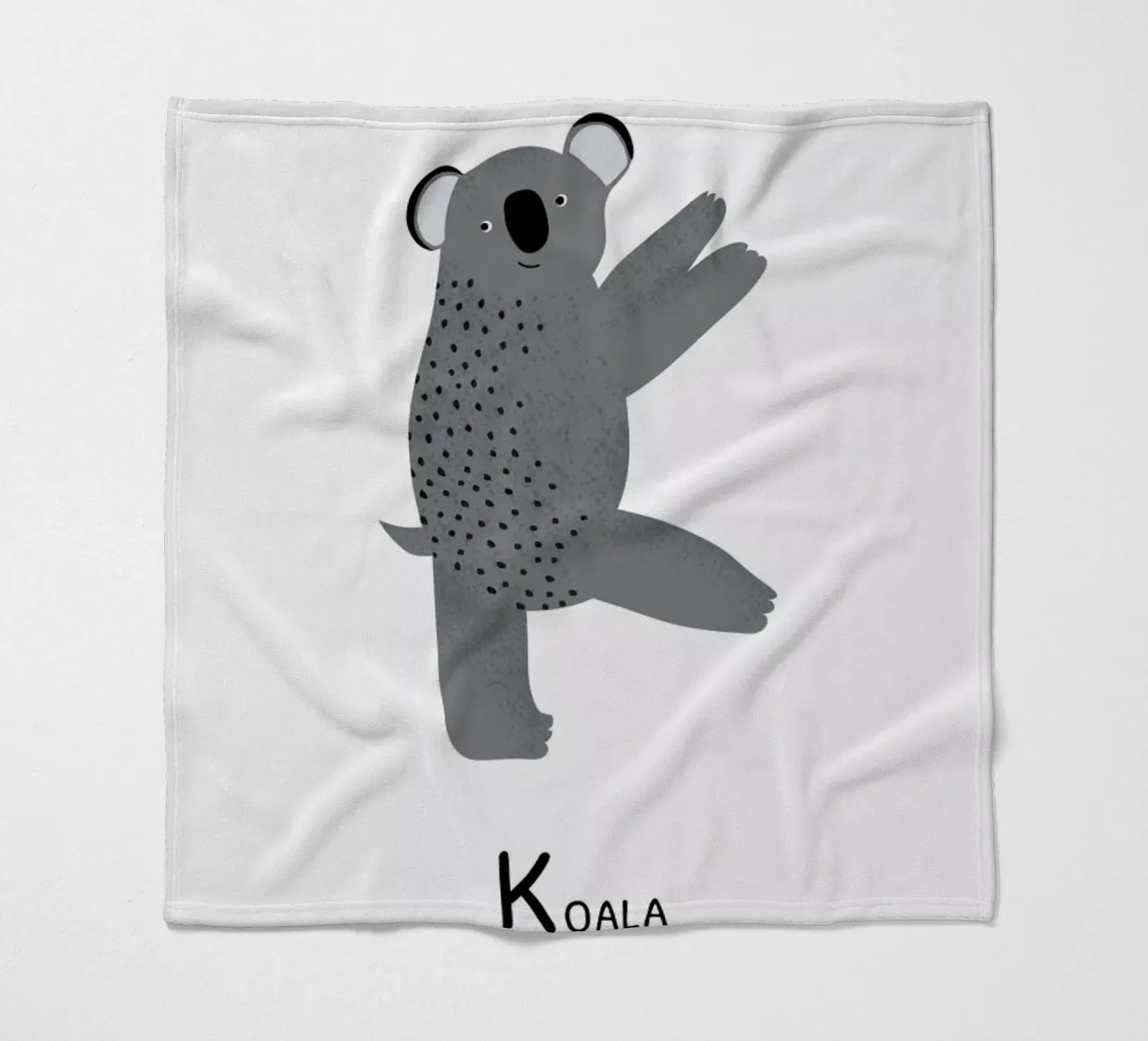 K for Koala Fleecedecke von Little Flourishes