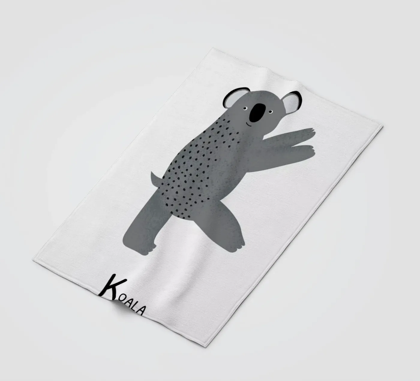 K for Koala Fleecedecke von Little Flourishes