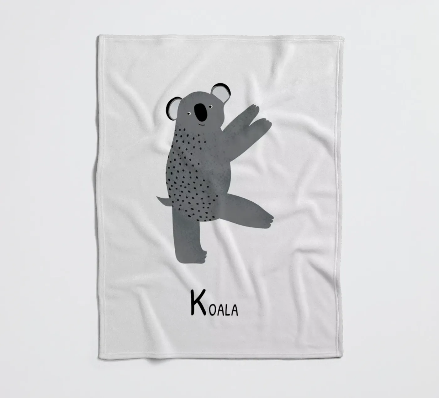 K for Koala Fleecedecke von Little Flourishes