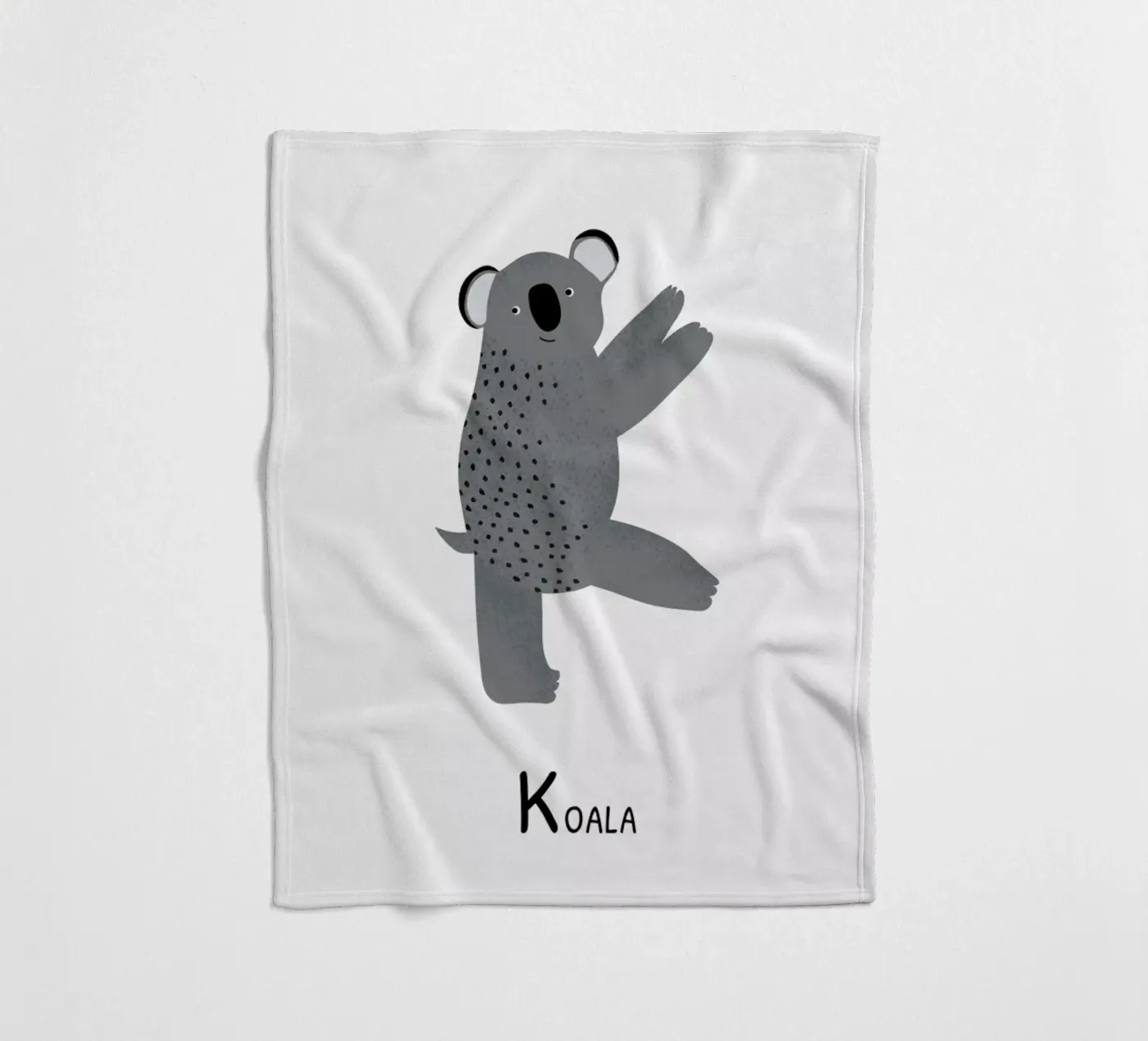 K for Koala Fleecedecke von Little Flourishes