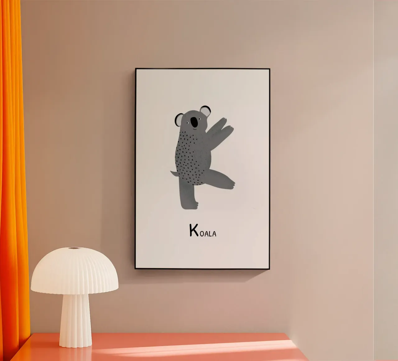 K for Koala plexiglass da Little Flourishes