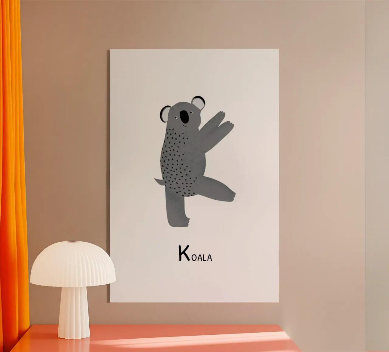 K for Koala plexiglass da Little Flourishes