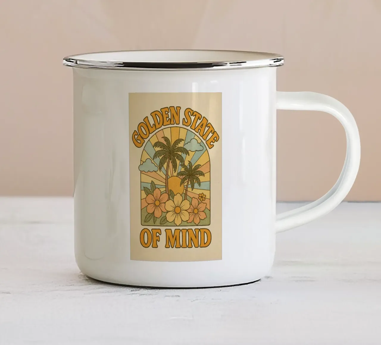Golden State of Mind tazza in smalto da Wall of Whispers