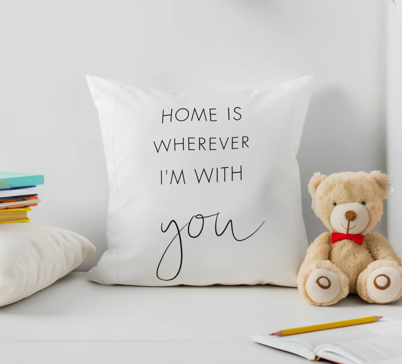 Casa è ovunque io sia con te cuscino da NouveauPrints
