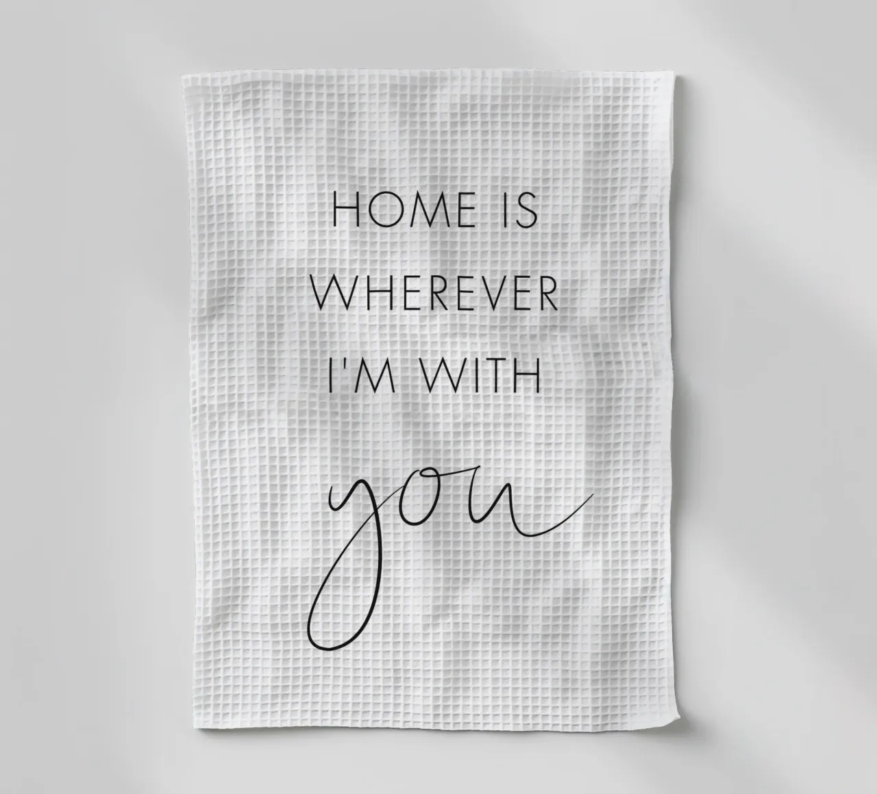 Casa è ovunque io sia con te canovaccio da cucina da NouveauPrints