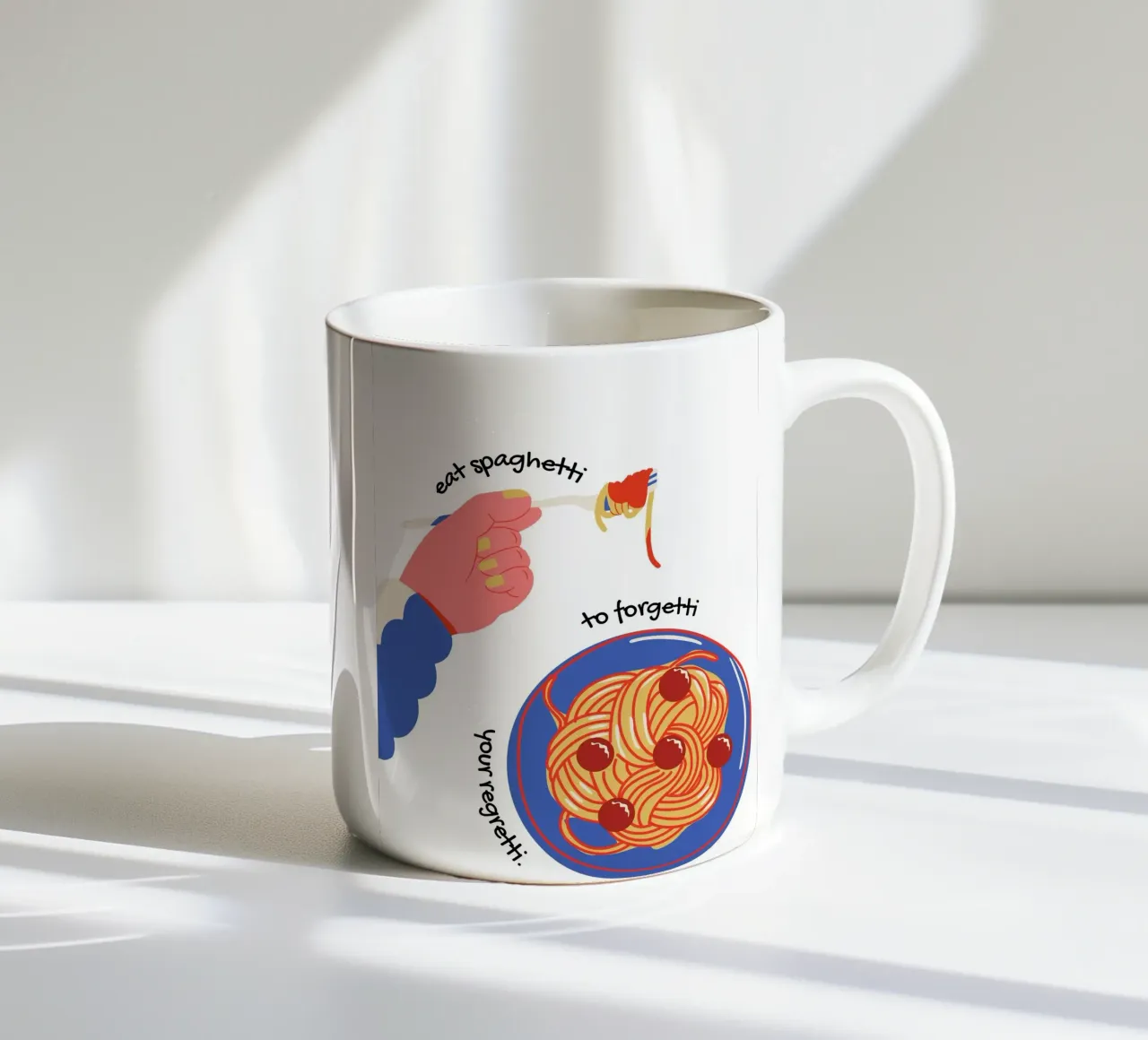 Spaghetti Please tazza in ceramica da Dreamer10