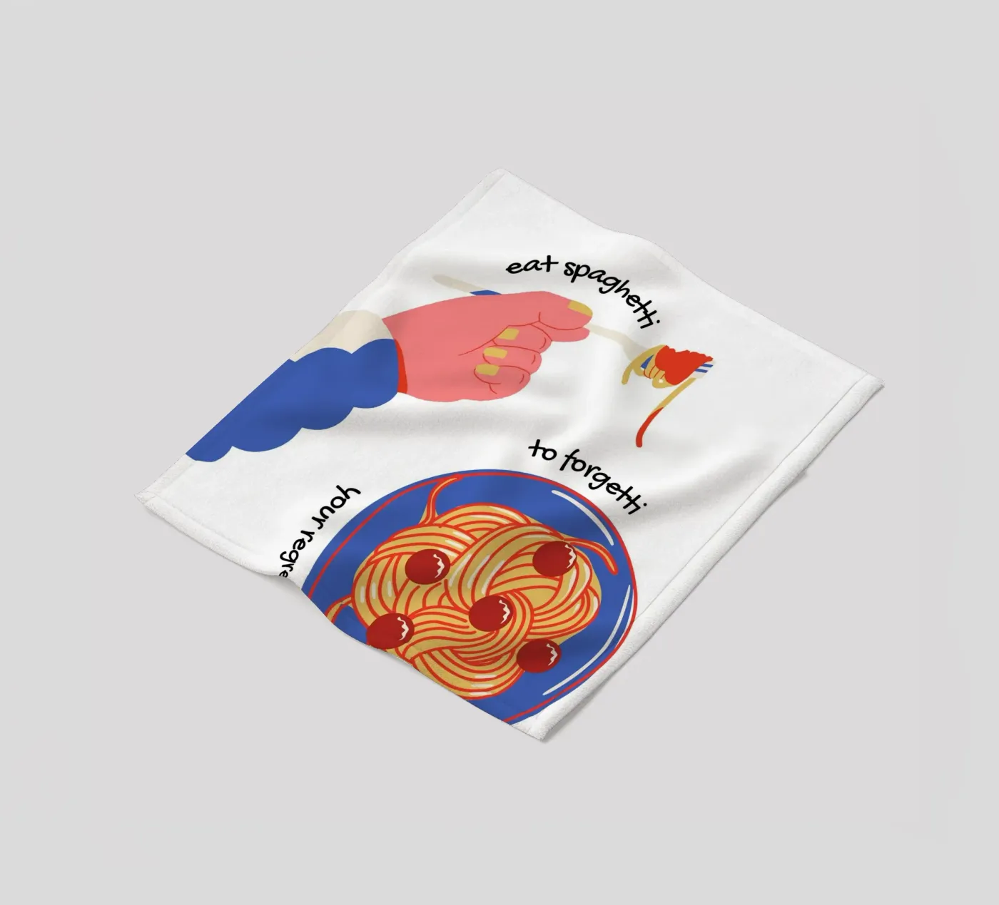 Spaghetti Please fleecedeken van Dreamer10