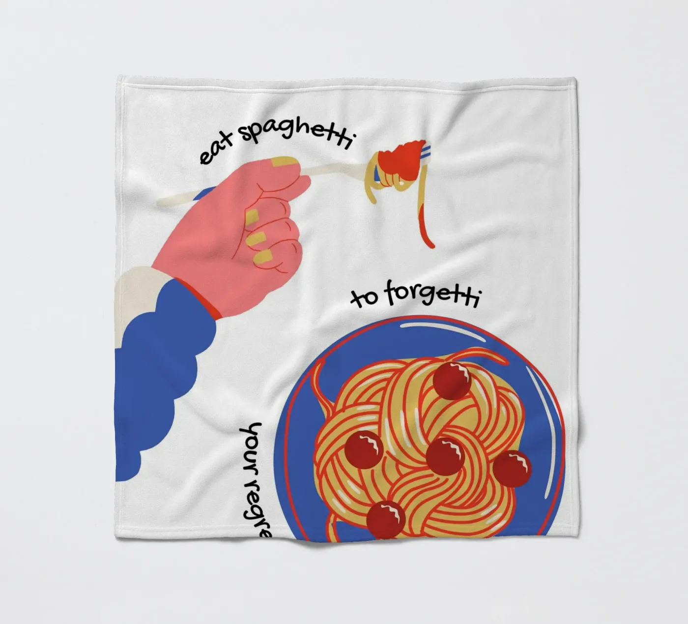 Spaghetti Please fleecedeken van Dreamer10