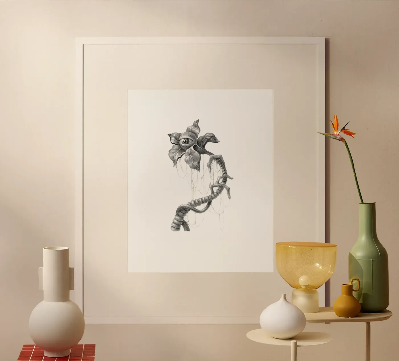 Gothic flower poster by Maria Vdovichenko