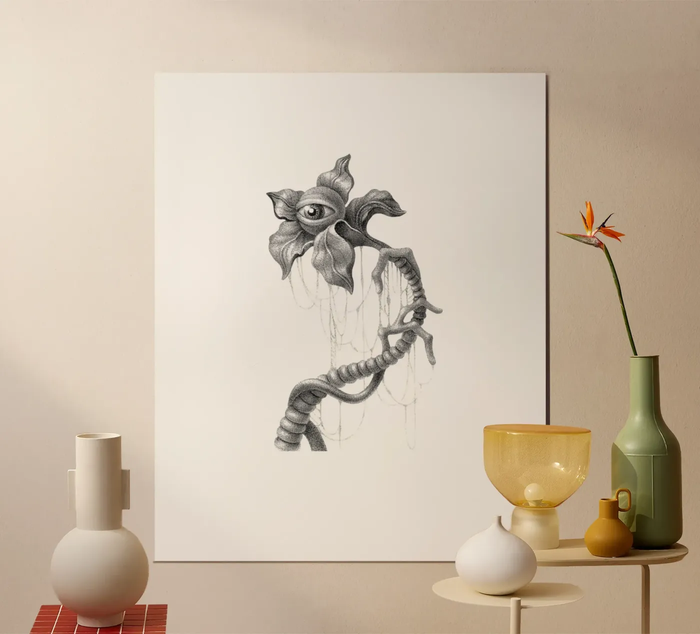 Gothic flower poster by Maria Vdovichenko