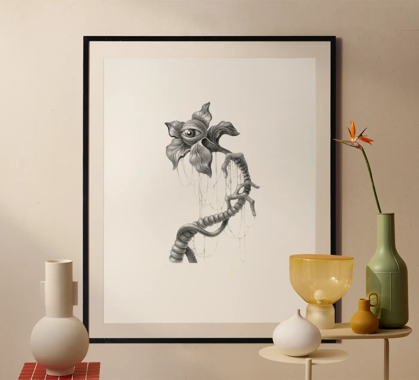 Gothic flower poster by Maria Vdovichenko